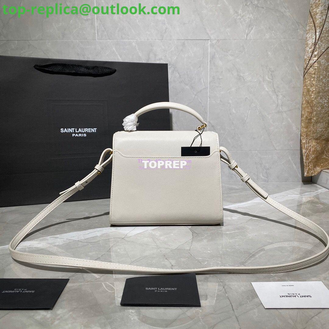 Replica YSL Saint Laurent Cassandra Mini Top Handle Bag In Grain De Poudre Embossed Leather 602716 White 10 Replica YSL Saint Laurent Cassandra Mini Top Handle Bag In Grain De Poudre Embossed Leather 602716 White 10