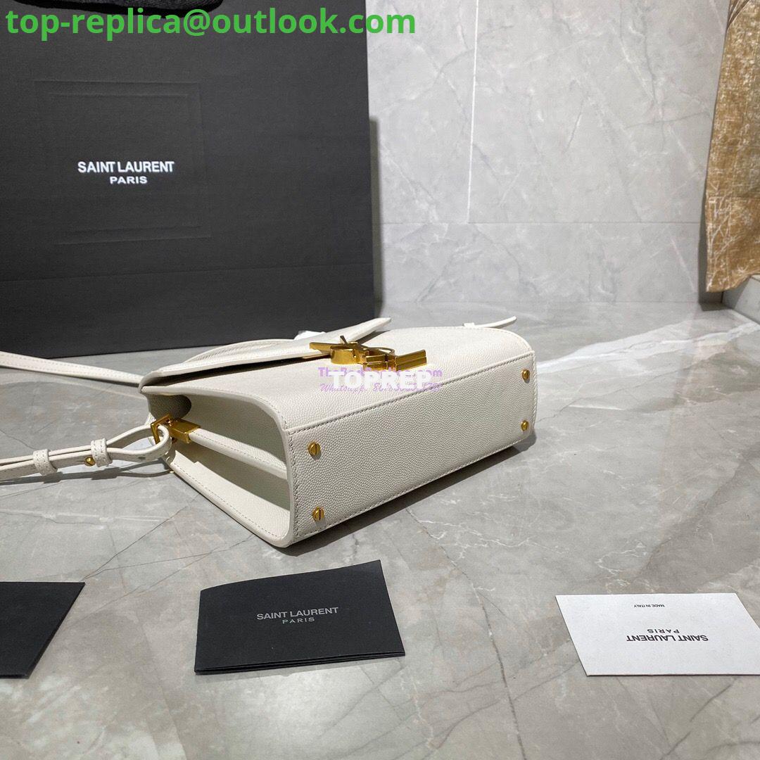 Replica YSL Saint Laurent Cassandra Mini Top Handle Bag In Grain De Poudre Embossed Leather 602716 White 11 Replica YSL Saint Laurent Cassandra Mini Top Handle Bag In Grain De Poudre Embossed Leather 602716 White 11