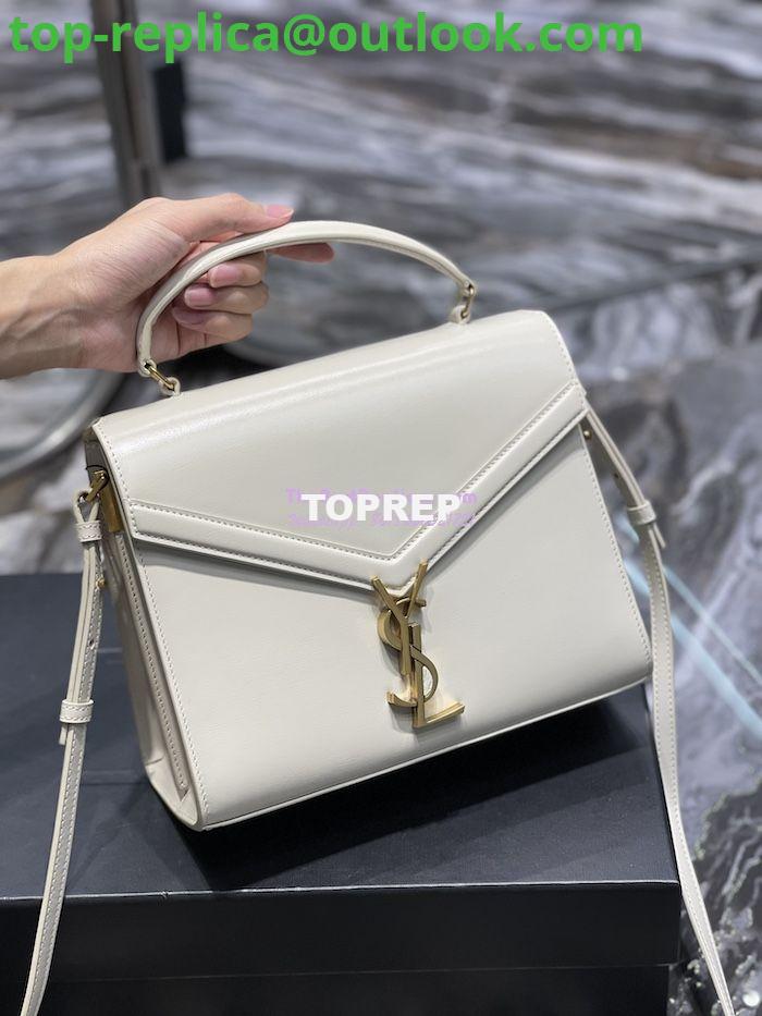 Replica YSL Saint Laurent Cassandra Medium Top Handle Bag In Smooth Leather 578000 White 2 Replica YSL Saint Laurent Cassandra Medium Top Handle Bag In Smooth Leather 578000 White 2