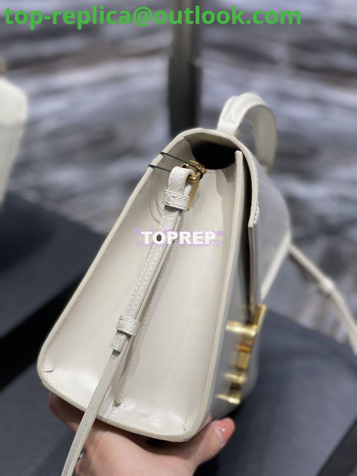 Replica YSL Saint Laurent Cassandra Medium Top Handle Bag In Smooth Leather 578000 White 5 Replica YSL Saint Laurent Cassandra Medium Top Handle Bag In Smooth Leather 578000 White 5