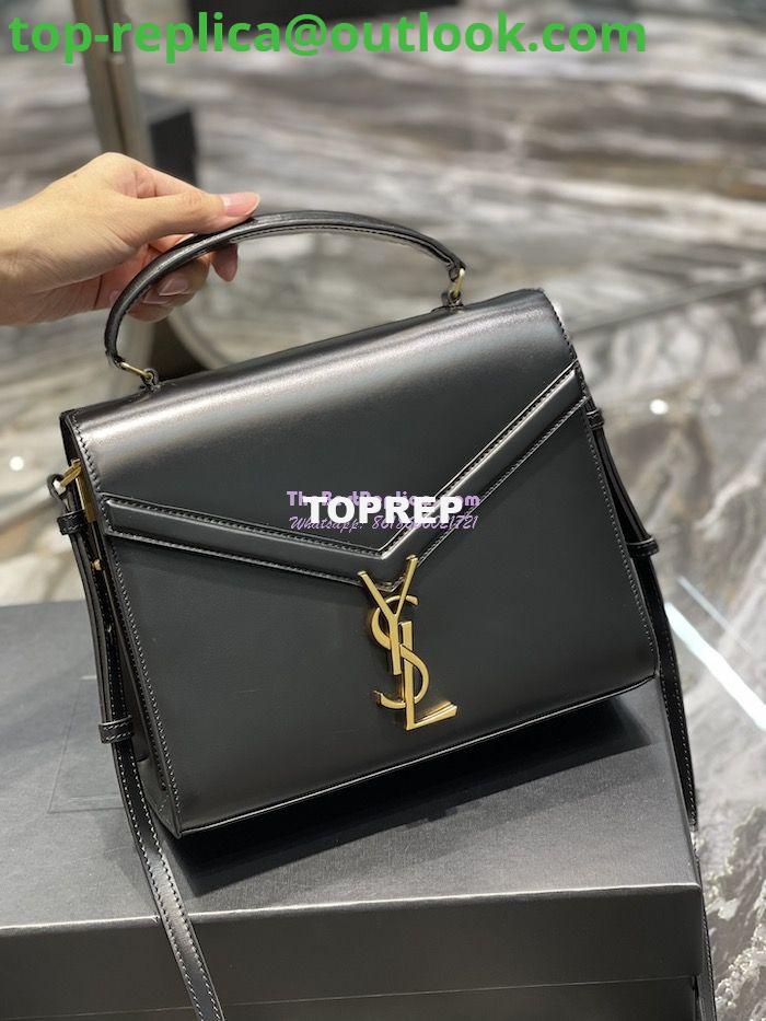 Replica YSL Saint Laurent Cassandra Medium Top Handle Bag In Smooth Leather 578000 Black 2 Replica YSL Saint Laurent Cassandra Medium Top Handle Bag In Smooth Leather 578000 Black 2