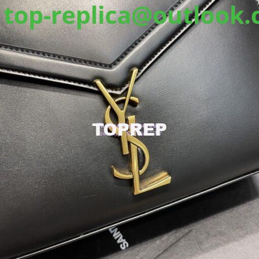 Replica YSL Saint Laurent Cassandra Medium Top Handle Bag In Smooth Leather 578000 Black 4