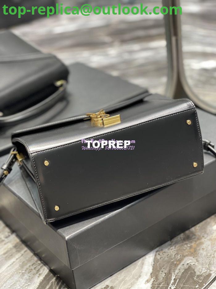 Replica YSL Saint Laurent Cassandra Medium Top Handle Bag In Smooth Leather 578000 Black 10 Replica YSL Saint Laurent Cassandra Medium Top Handle Bag In Smooth Leather 578000 Black 10