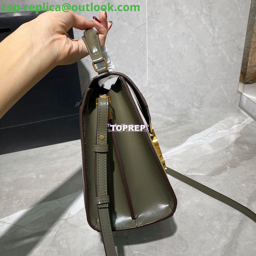 Replica YSL Saint Laurent Cassandra Medium Top Handle Bag In Smooth Leather And Suede 578000 Green 4 Replica YSL Saint Laurent Cassandra Medium Top Handle Bag In Smooth Leather And Suede 578000 Green 4