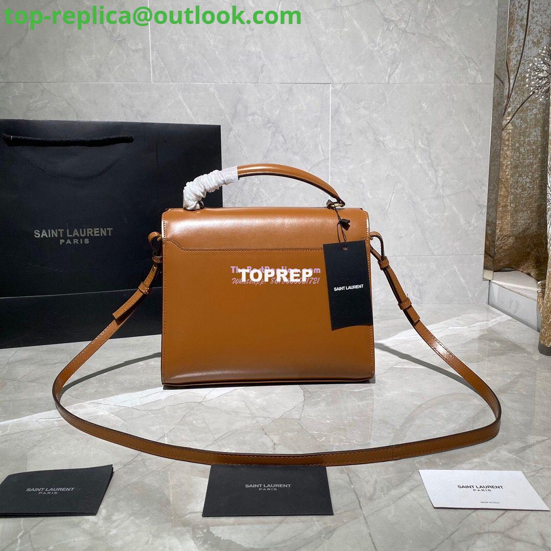 Replica YSL Saint Laurent Cassandra Medium Top Handle Bag In Smooth Leather And Suede 578000 Tan 8 Replica YSL Saint Laurent Cassandra Medium Top Handle Bag In Smooth Leather And Suede 578000 Tan 8