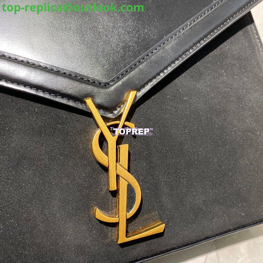 Replica YSL Saint Laurent Cassandra Medium Top Handle Bag In Smooth Leather And Suede 578000 Black 4 Replica YSL Saint Laurent Cassandra Medium Top Handle Bag In Smooth Leather And Suede 578000 Black 4