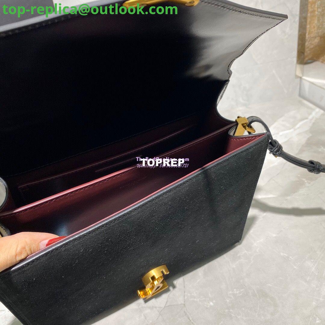 Replica YSL Saint Laurent Cassandra Medium Top Handle Bag In Smooth Leather And Suede 578000 Black 6 Replica YSL Saint Laurent Cassandra Medium Top Handle Bag In Smooth Leather And Suede 578000 Black 6