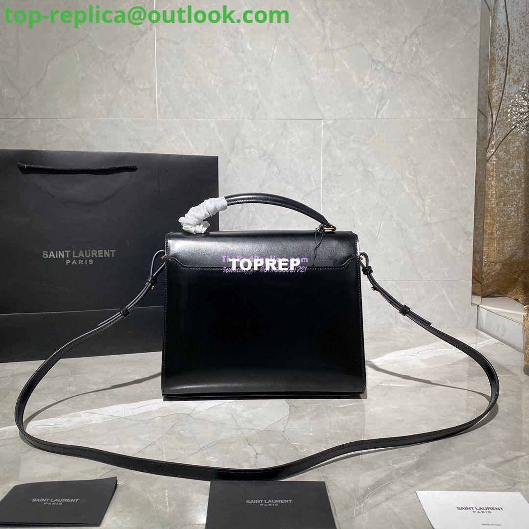 Replica YSL Saint Laurent Cassandra Medium Top Handle Bag In Smooth Leather And Suede 578000 Black 8 Replica YSL Saint Laurent Cassandra Medium Top Handle Bag In Smooth Leather And Suede 578000 Black 8