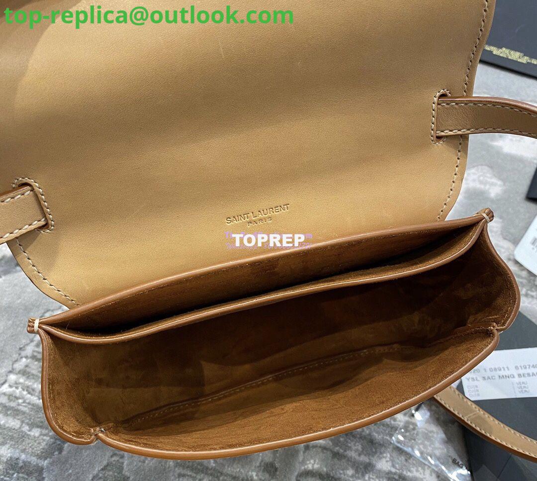 Replica Saint Laurent YSL Kaia Satchel In Smooth Vintage Leather 619740 Brown 13 Replica Saint Laurent YSL Kaia Satchel In Smooth Vintage Leather 619740 Brown 13