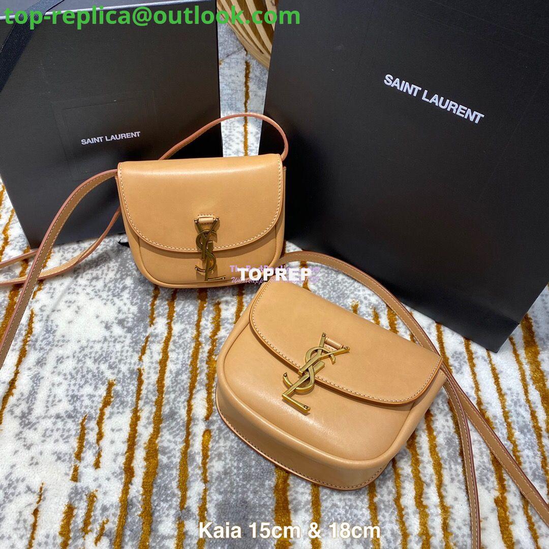 Replica Saint Laurent YSL Kaia Satchel In Smooth Vintage Leather 619740 Brown 14 Replica Saint Laurent YSL Kaia Satchel In Smooth Vintage Leather 619740 Brown 14