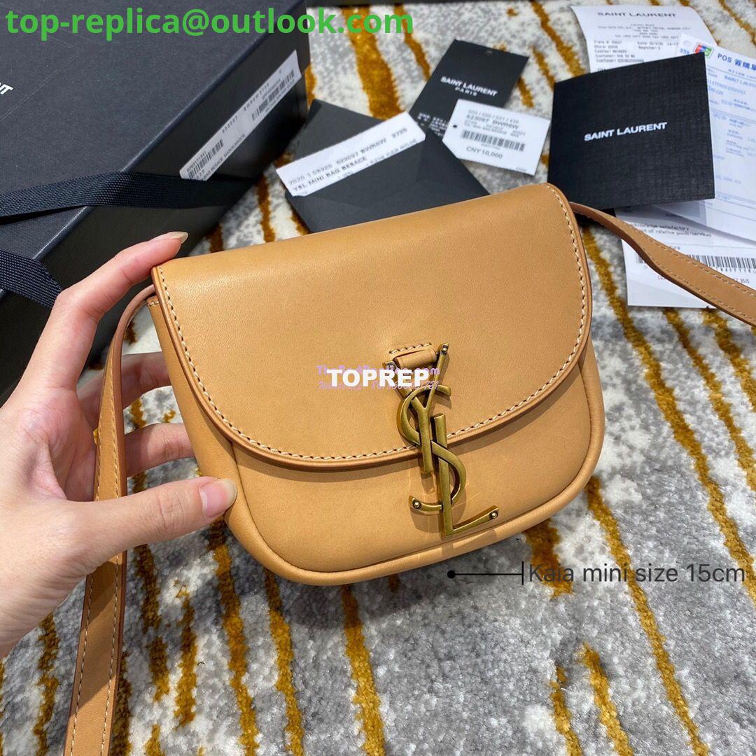 Replica Saint Laurent YSL Kaia Satchel In Smooth Vintage Leather 619740 Brown 15 Replica Saint Laurent YSL Kaia Satchel In Smooth Vintage Leather 619740 Brown 15