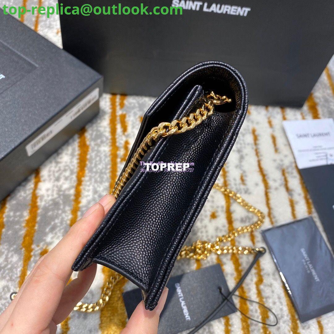 Replica YSL Saint Laurent Envelope Chain Wallet Grain De Poudre 393953 Black in Gold Hardware 2 Replica YSL Saint Laurent Envelope Chain Wallet Grain De Poudre 393953 Black in Gold Hardware 2
