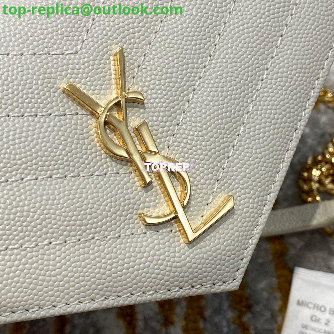 Replica YSL Saint Laurent Envelope Chain Wallet Grain De Poudre 393953 White in Gold Hardware 9 Replica YSL Saint Laurent Envelope Chain Wallet Grain De Poudre 393953 White in Gold Hardware 9