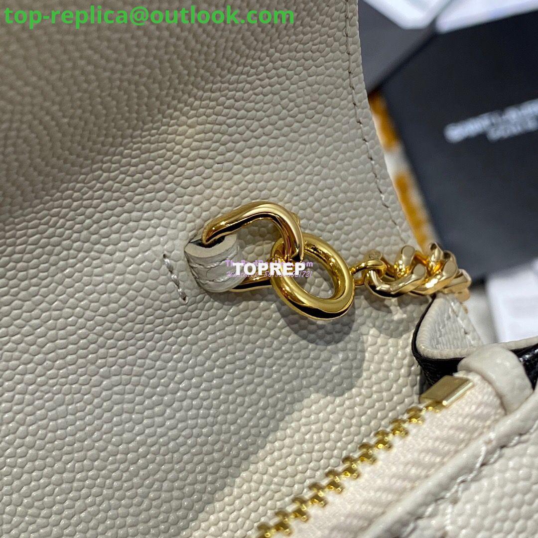 Replica YSL Saint Laurent Envelope Chain Wallet Grain De Poudre 393953 White in Gold Hardware 11 Replica YSL Saint Laurent Envelope Chain Wallet Grain De Poudre 393953 White in Gold Hardware 11