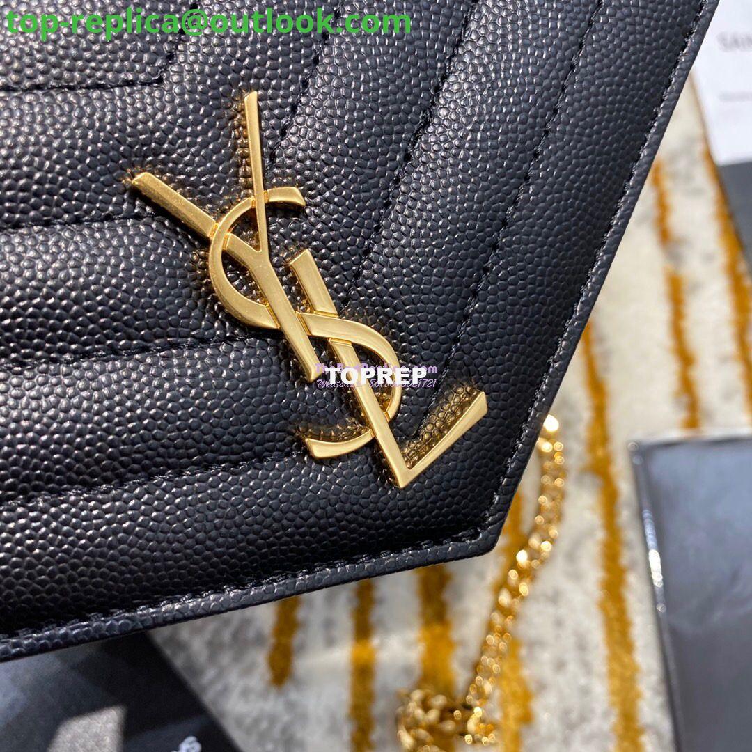 Replica YSL Saint Laurent Envelope Chain Wallet Grain De Poudre 393953 Black in Gold Hardware 7 Replica YSL Saint Laurent Envelope Chain Wallet Grain De Poudre 393953 Black in Gold Hardware 7
