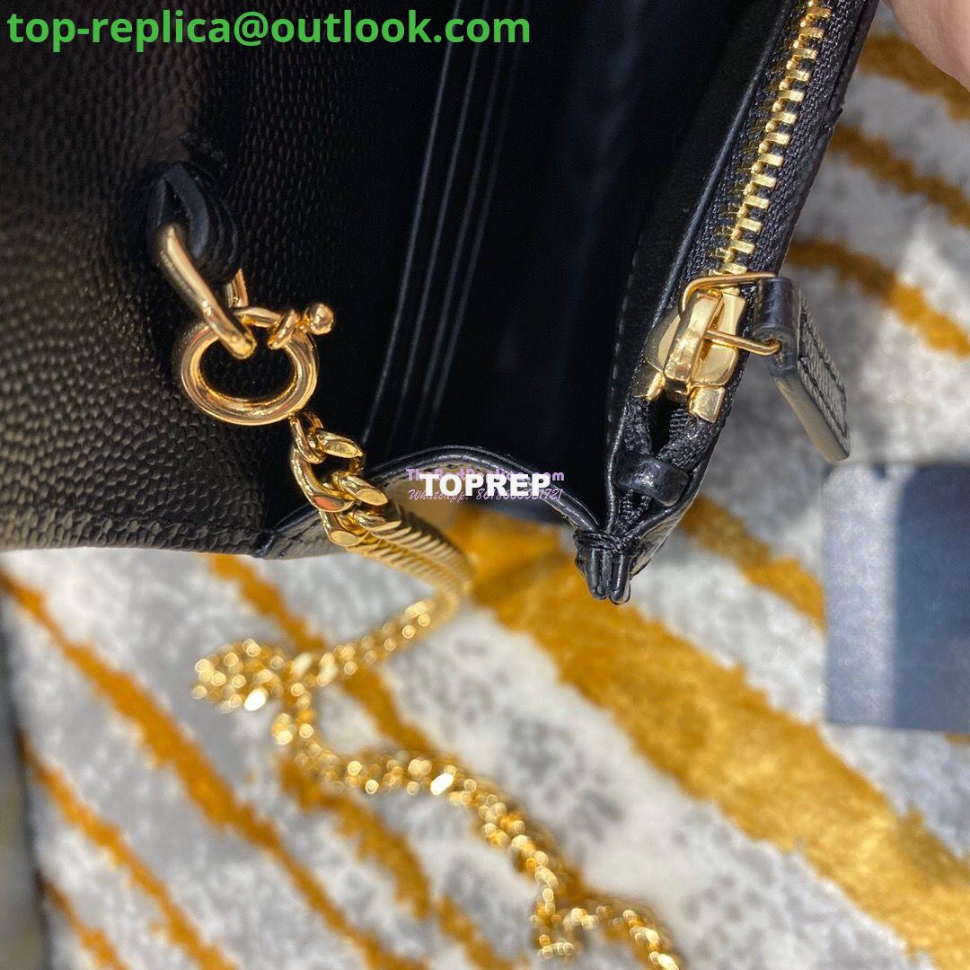 Replica YSL Saint Laurent Envelope Chain Wallet Grain De Poudre 393953 Black in Gold Hardware 9 Replica YSL Saint Laurent Envelope Chain Wallet Grain De Poudre 393953 Black in Gold Hardware 9