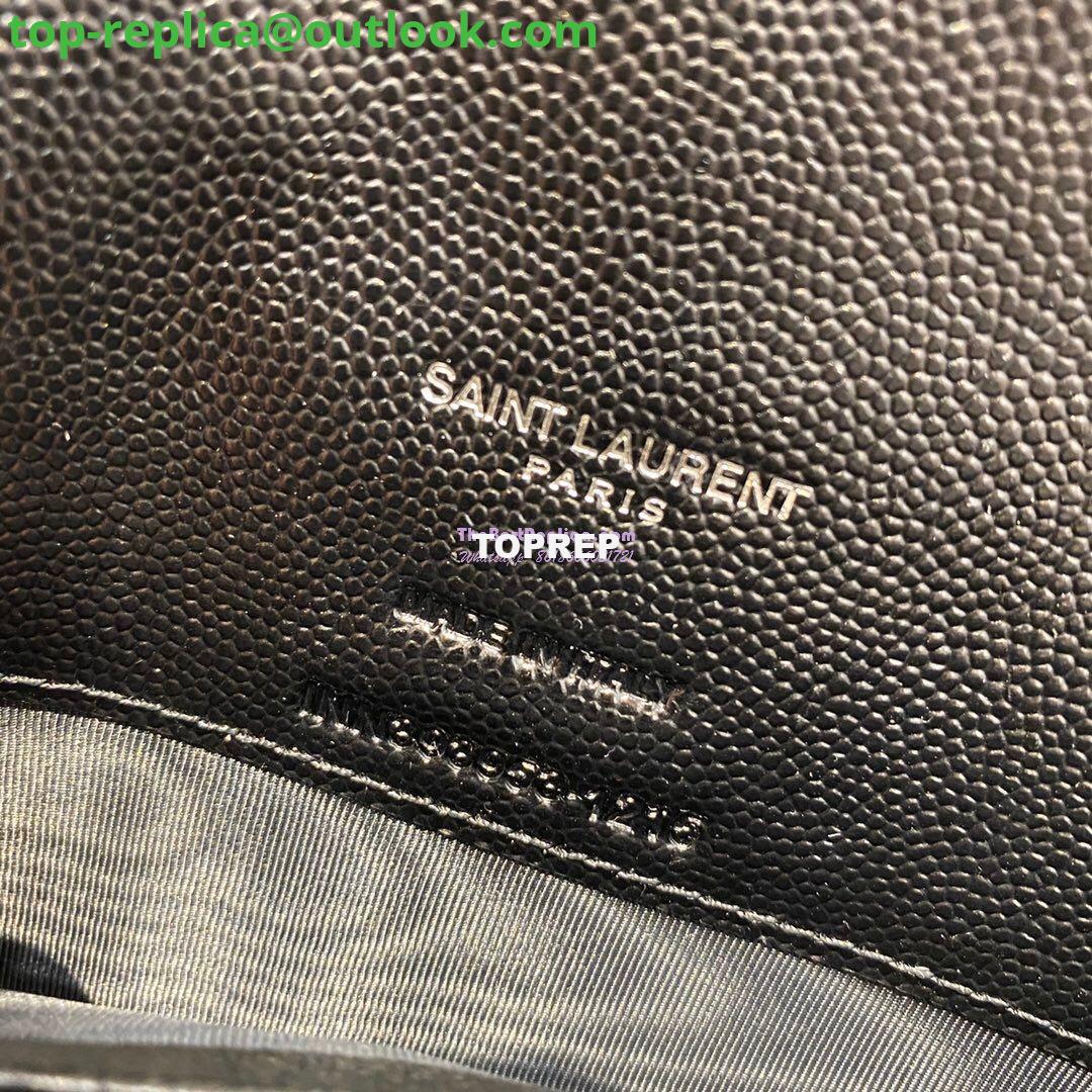 Replica YSL Saint Laurent Envelope Chain Wallet Grain De Poudre 393953 Black in Silver Hardware 10 Replica YSL Saint Laurent Envelope Chain Wallet Grain De Poudre 393953 Black in Silver Hardware 10
