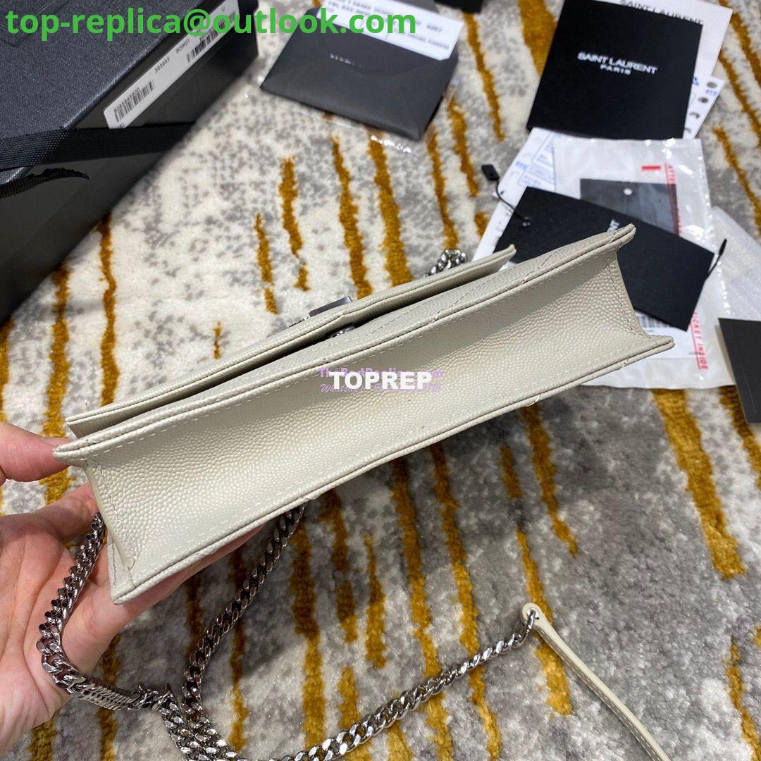 Replica YSL Saint Laurent Envelope Chain Wallet Grain De Poudre 393953 White in Silver Hardware 5 Replica YSL Saint Laurent Envelope Chain Wallet Grain De Poudre 393953 White in Silver Hardware 5