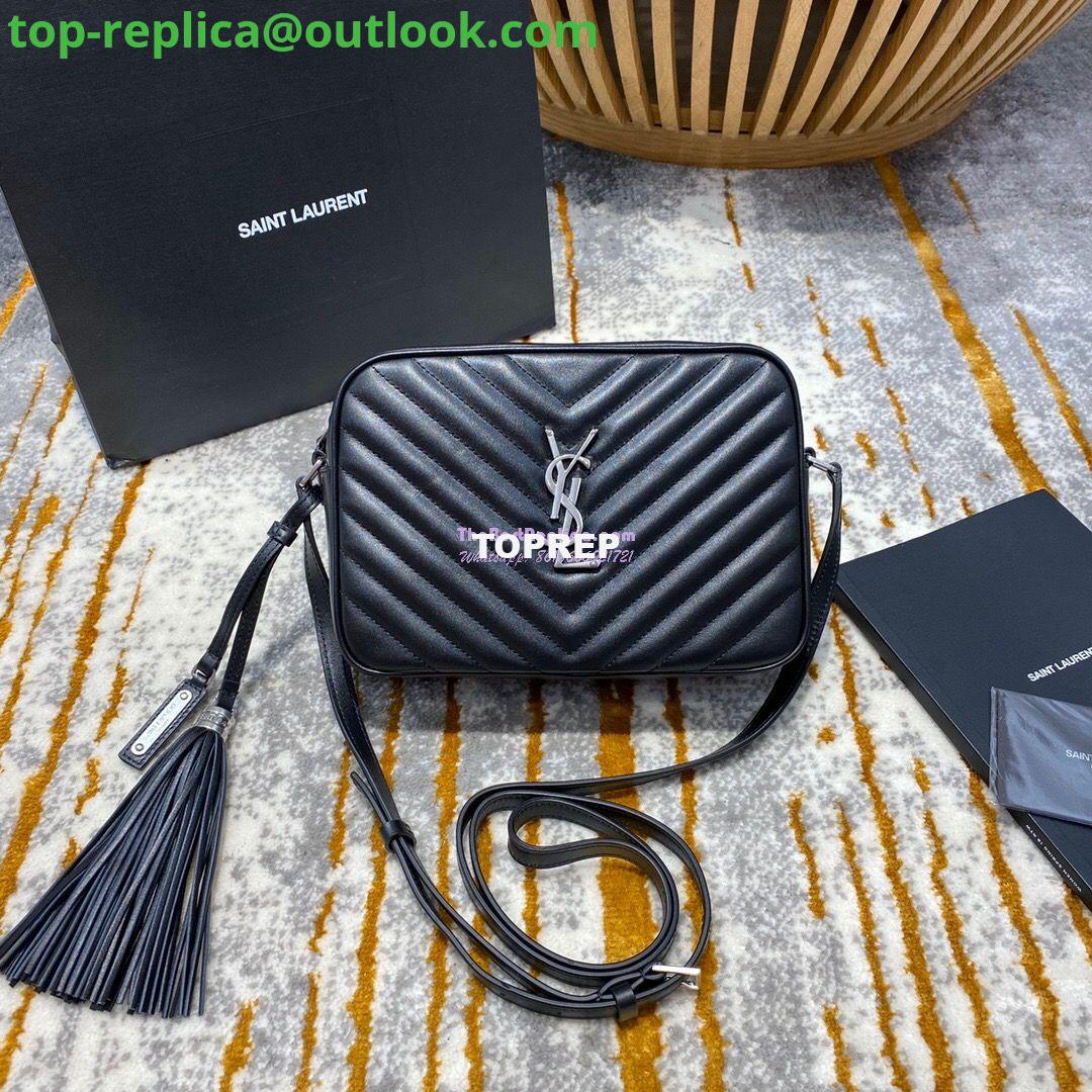 Replica YSL Saint Laurent LouLou Camera Bag in Matelassé Leather 520534 Black in Silver Hardware 2 Replica YSL Saint Laurent LouLou Camera Bag in Matelassé Leather 520534 Black in Silver Hardware 2