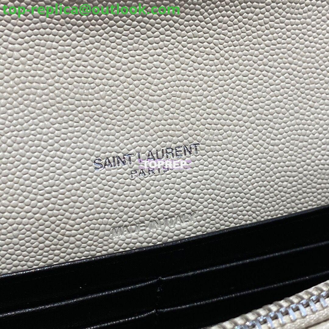 Replica YSL Saint Laurent Envelope Chain Wallet Grain De Poudre 393953 White in Silver Hardware 9 Replica YSL Saint Laurent Envelope Chain Wallet Grain De Poudre 393953 White in Silver Hardware 9