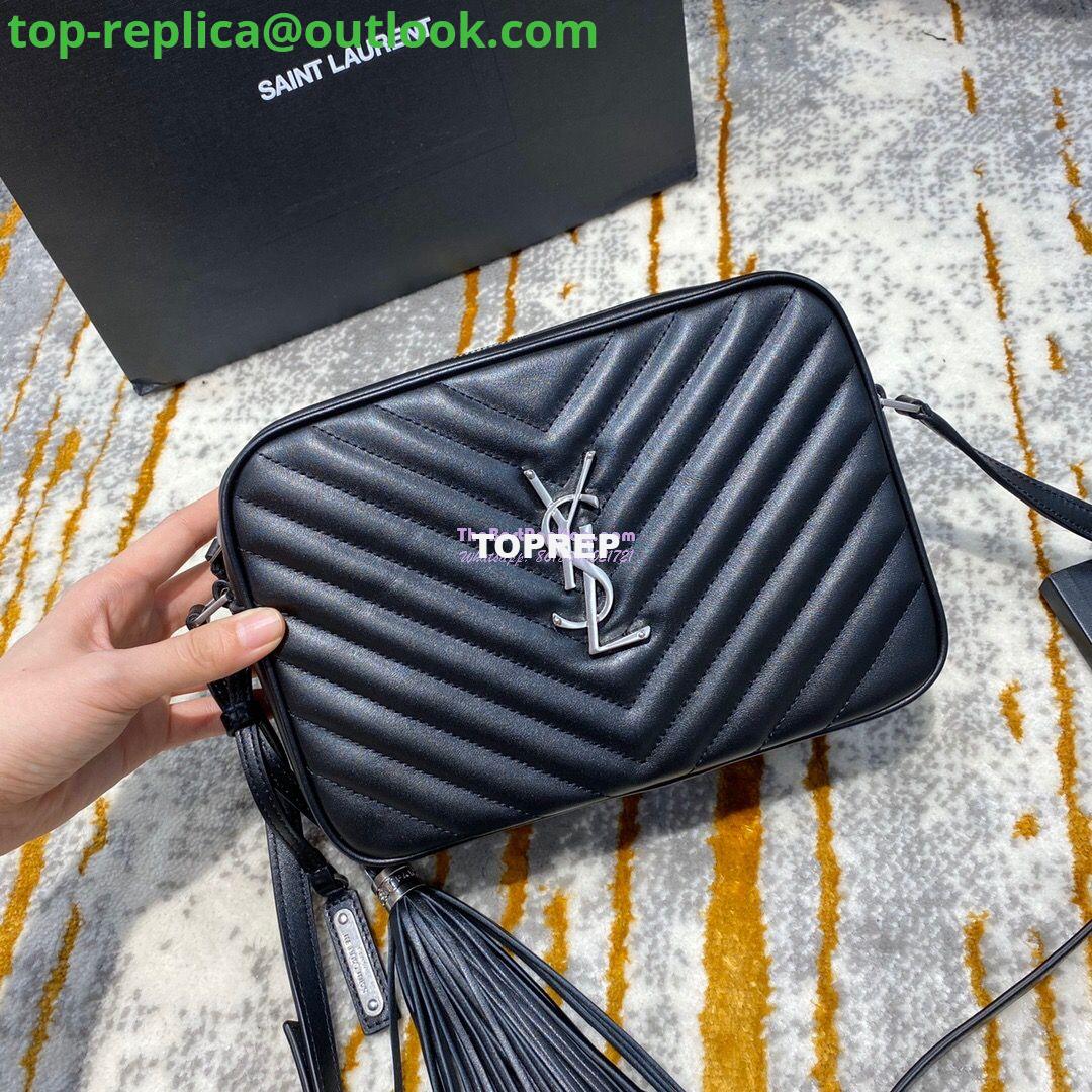 Replica YSL Saint Laurent LouLou Camera Bag in Matelassé Leather 520534 Black in Silver Hardware 3 Replica YSL Saint Laurent LouLou Camera Bag in Matelassé Leather 520534 Black in Silver Hardware 3