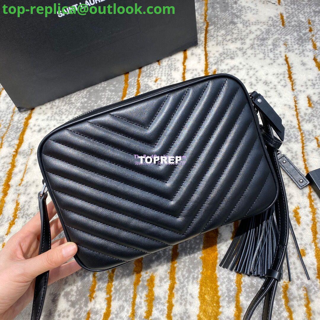 Replica YSL Saint Laurent LouLou Camera Bag in Matelassé Leather 520534 Black in Silver Hardware 4 Replica YSL Saint Laurent LouLou Camera Bag in Matelassé Leather 520534 Black in Silver Hardware 4
