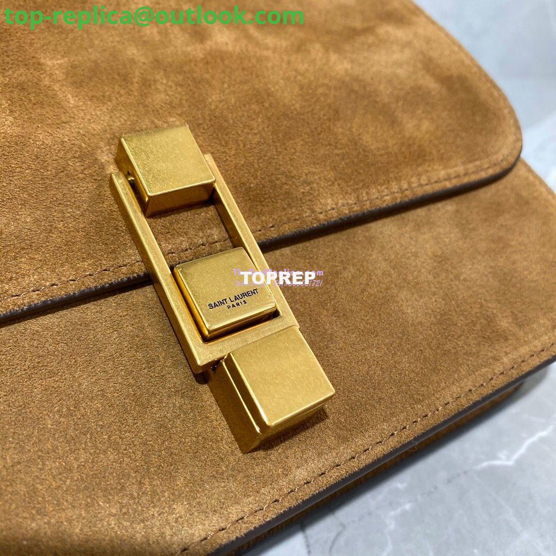 Replica Yves Saint Laurent YSL Carre Satchel In Suede 585060 Brown 3 Replica Yves Saint Laurent YSL Carre Satchel In Suede 585060 Brown 3
