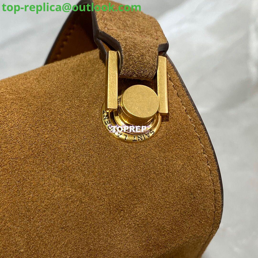 Replica Yves Saint Laurent YSL Carre Satchel In Suede 585060 Brown 4 Replica Yves Saint Laurent YSL Carre Satchel In Suede 585060 Brown 4