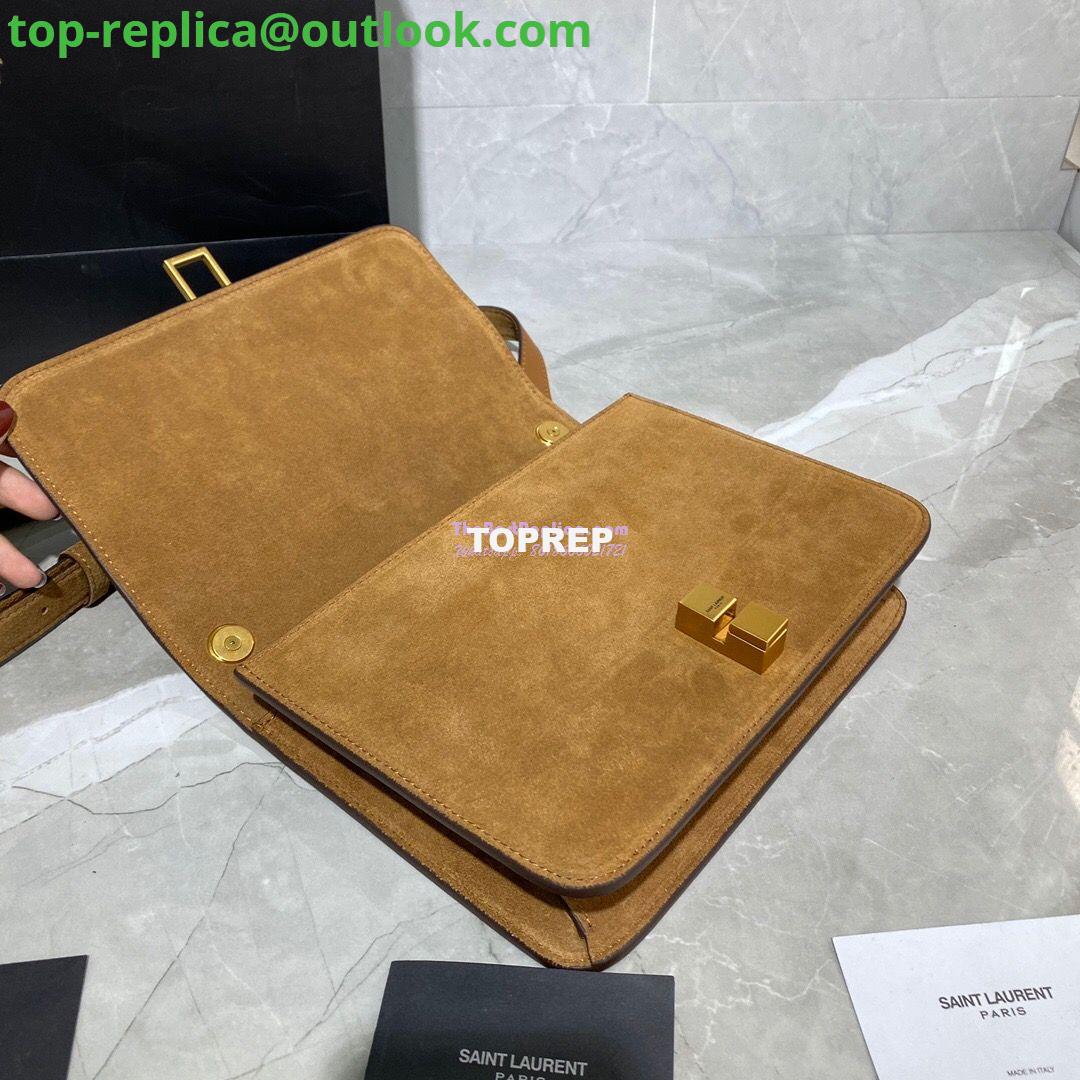 Replica Yves Saint Laurent YSL Carre Satchel In Suede 585060 Brown 6 Replica Yves Saint Laurent YSL Carre Satchel In Suede 585060 Brown 6