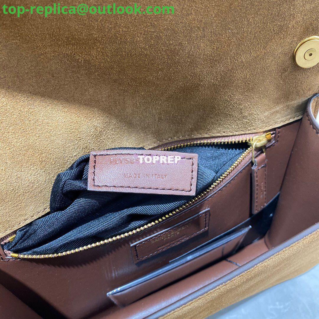 Replica Yves Saint Laurent YSL Carre Satchel In Suede 585060 Brown 8 Replica Yves Saint Laurent YSL Carre Satchel In Suede 585060 Brown 8