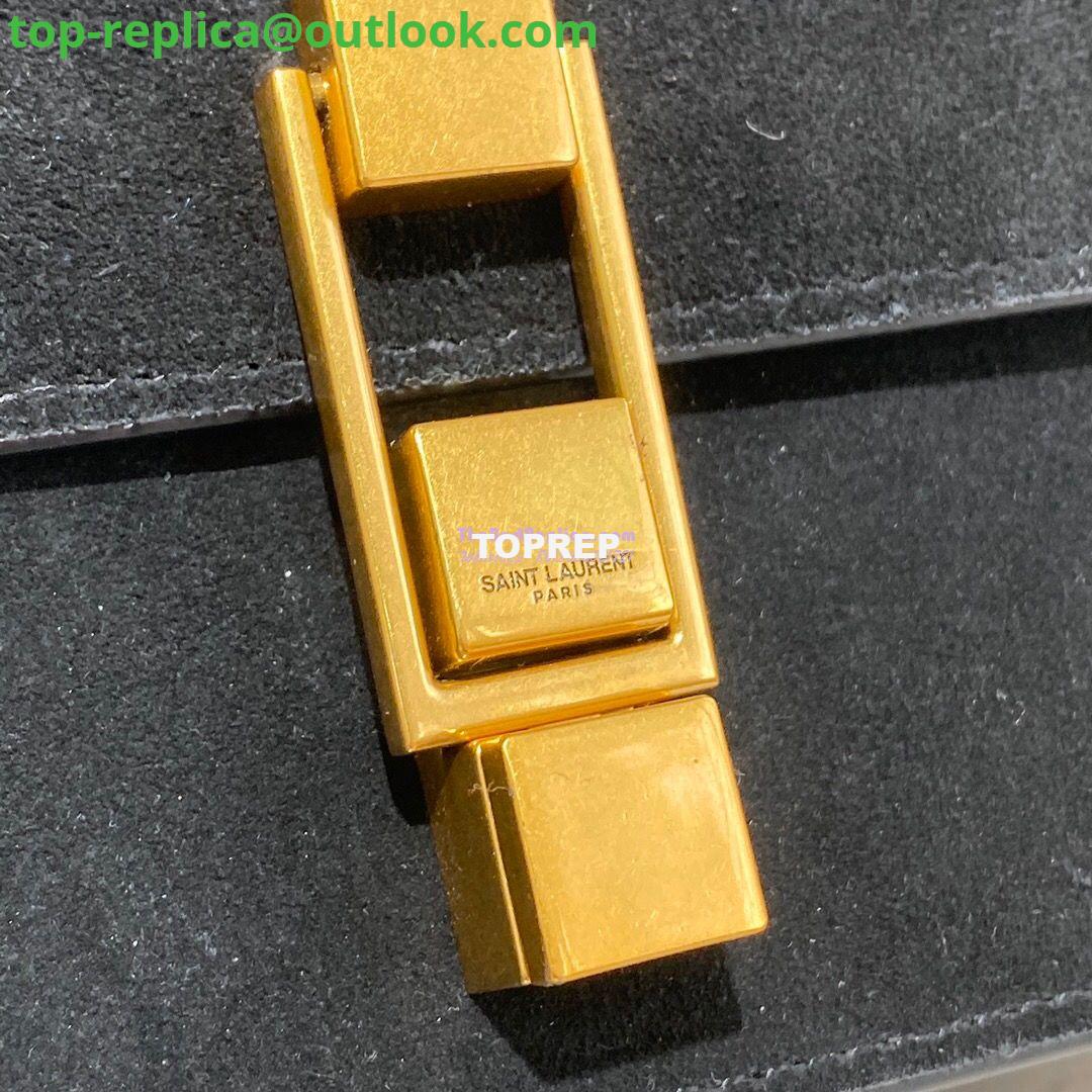 Replica Yves Saint Laurent YSL Carre Satchel In Suede 585060 Black 4 Replica Yves Saint Laurent YSL Carre Satchel In Suede 585060 Black 4