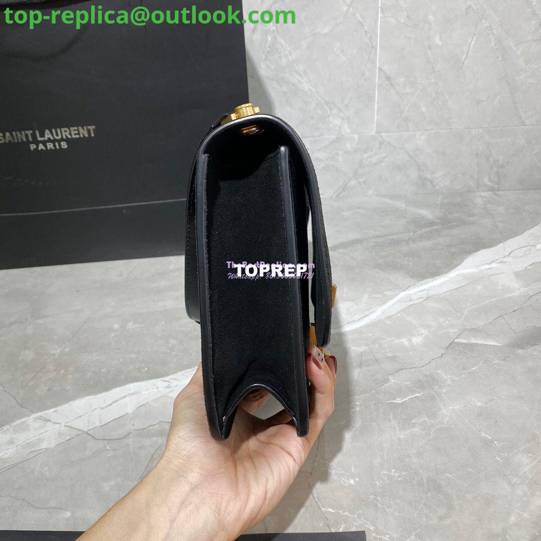 Replica Yves Saint Laurent YSL Carre Satchel In Suede 585060 Black 6 Replica Yves Saint Laurent YSL Carre Satchel In Suede 585060 Black 6
