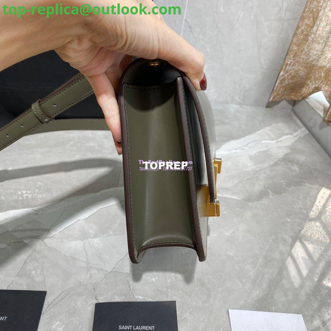 Replica Yves Saint Laurent YSL Carre Satchel In Smooth Leather 585060 Green 4 Replica Yves Saint Laurent YSL Carre Satchel In Smooth Leather 585060 Green 4