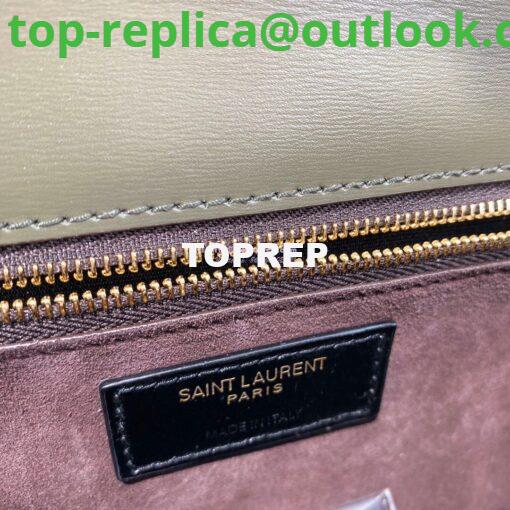 Replica Yves Saint Laurent YSL Carre Satchel In Smooth Leather 585060 Green 10