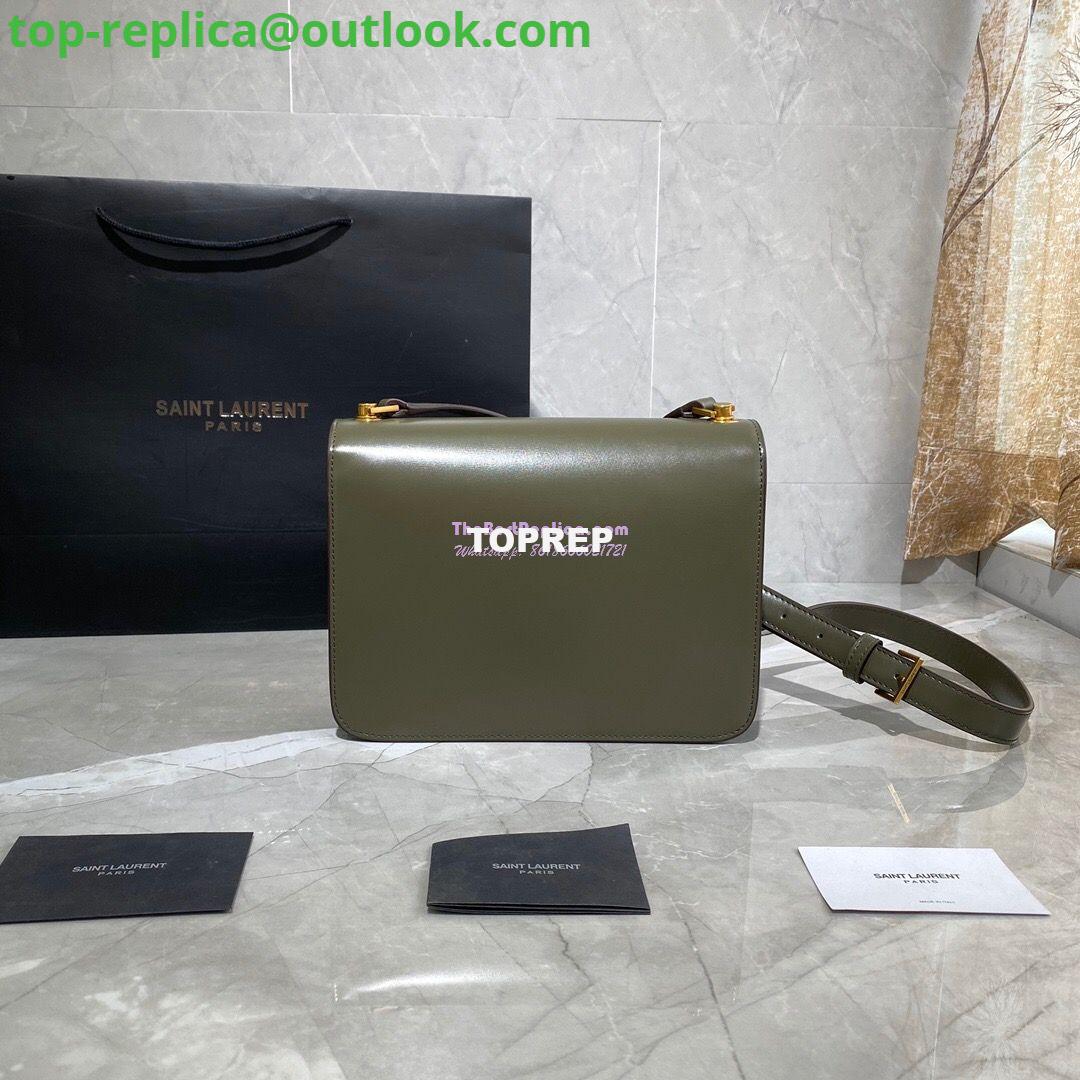 Replica Yves Saint Laurent YSL Carre Satchel In Smooth Leather 585060 Green 12 Replica Yves Saint Laurent YSL Carre Satchel In Smooth Leather 585060 Green 12