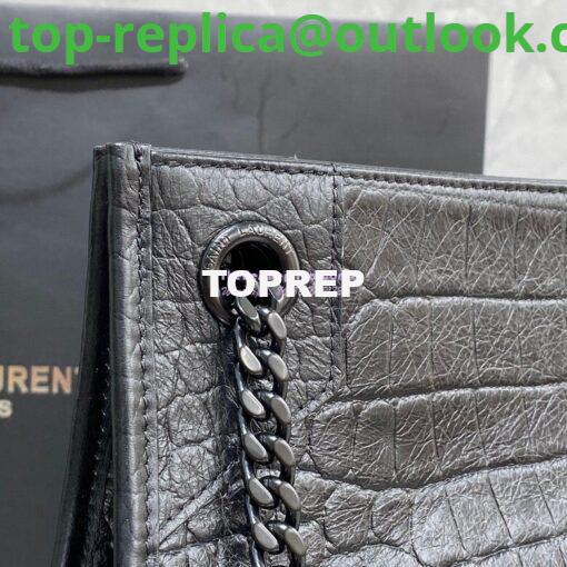 Replica YSL Saint Laurent Niki Medium Shopping Bag In Crocodile-embossed Leather 5912261 8