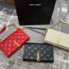 Replica YSL Saint Laurent Becky Chain Wallet In Diamond-quilted Lambskin 5850311 White 13