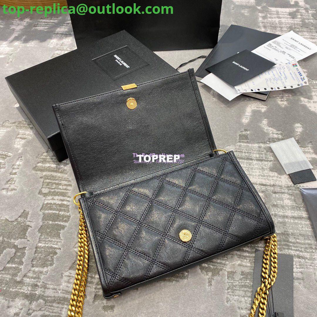 Replica YSL Saint Laurent Becky Chain Wallet In Diamond-quilted Lambskin 5850311 Black 8 Replica YSL Saint Laurent Becky Chain Wallet In Diamond-quilted Lambskin 5850311 Black 8