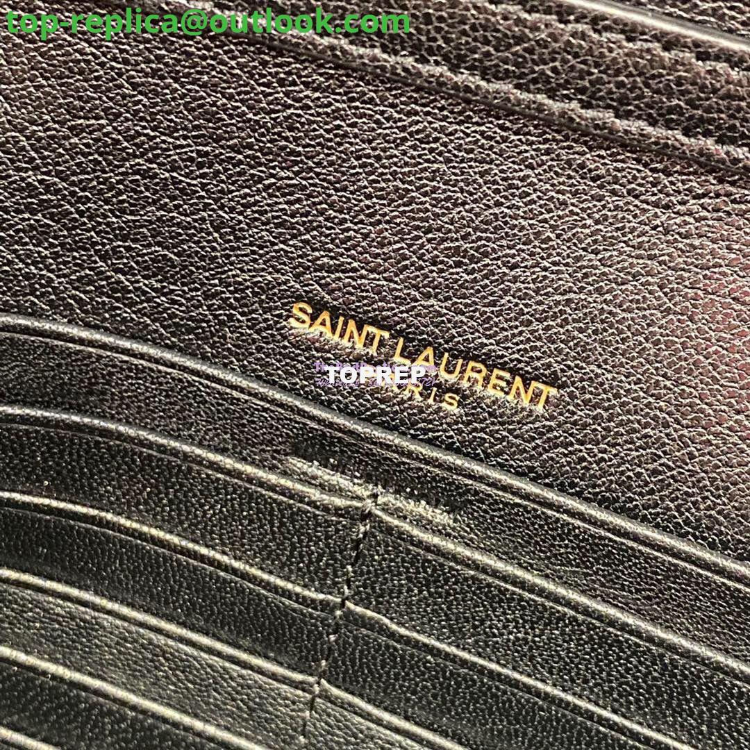 Replica YSL Saint Laurent Becky Chain Wallet In Diamond-quilted Lambskin 5850311 Black 10 Replica YSL Saint Laurent Becky Chain Wallet In Diamond-quilted Lambskin 5850311 Black 10