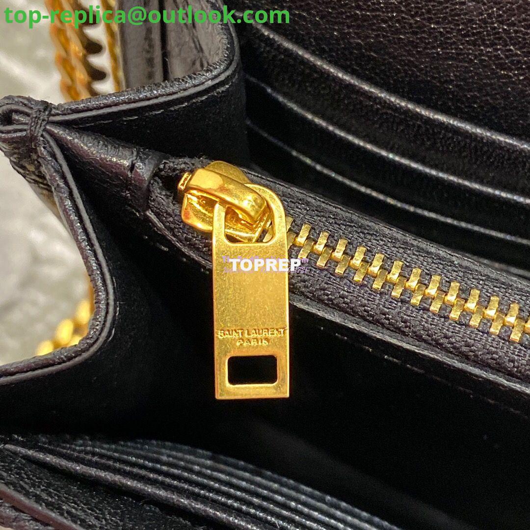 Replica YSL Saint Laurent Becky Chain Wallet In Diamond-quilted Lambskin 5850311 Black 11 Replica YSL Saint Laurent Becky Chain Wallet In Diamond-quilted Lambskin 5850311 Black 11