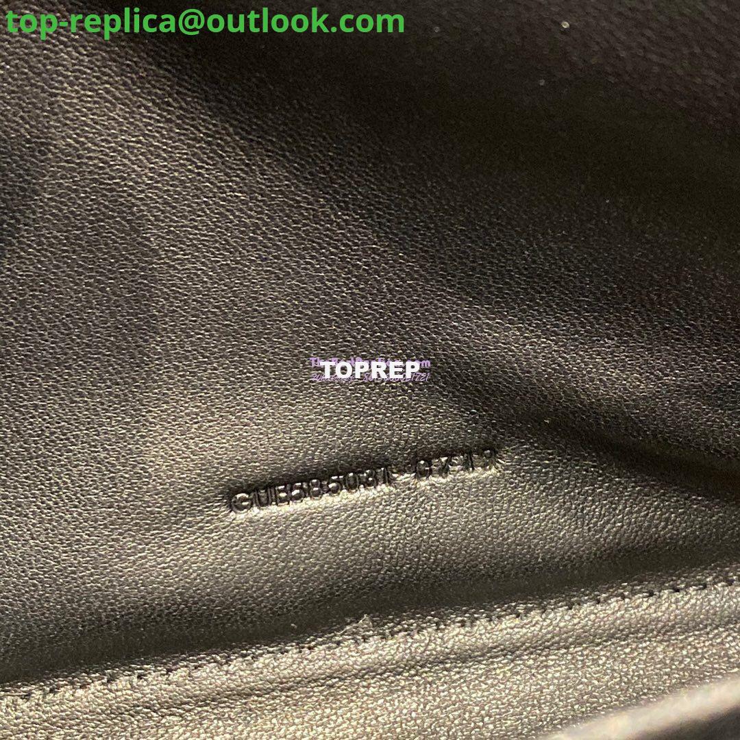 Replica YSL Saint Laurent Becky Chain Wallet In Diamond-quilted Lambskin 5850311 Black 12 Replica YSL Saint Laurent Becky Chain Wallet In Diamond-quilted Lambskin 5850311 Black 12