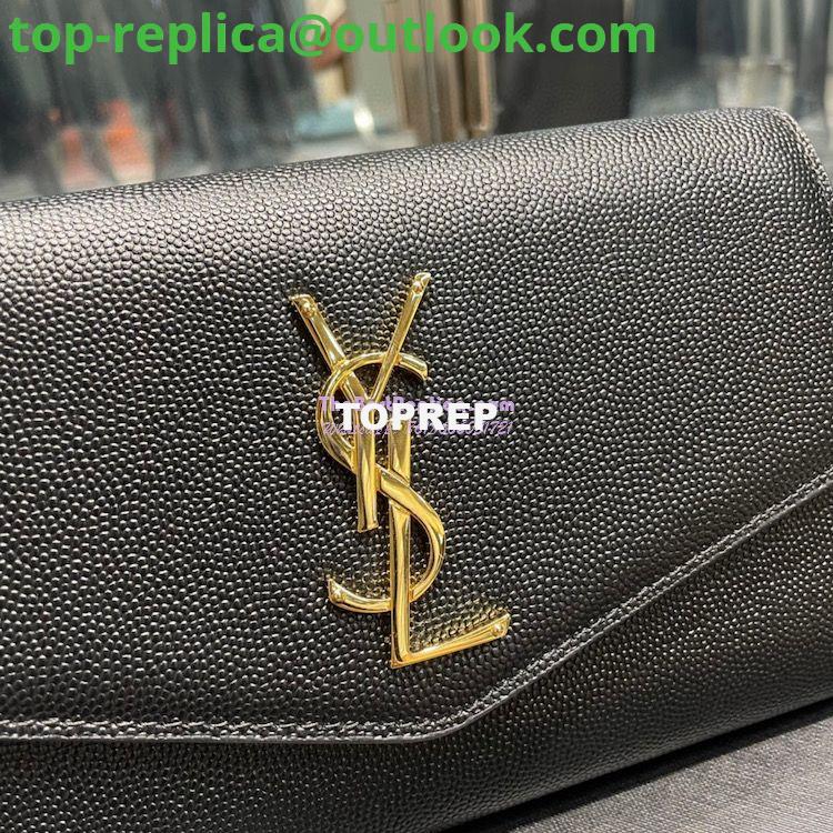 Replica YSL Saint Laurent Uptown Chain Wallet In Grain De Poudre Embossed Leather 6077881 Black 5 Replica YSL Saint Laurent Uptown Chain Wallet In Grain De Poudre Embossed Leather 6077881 Black 5
