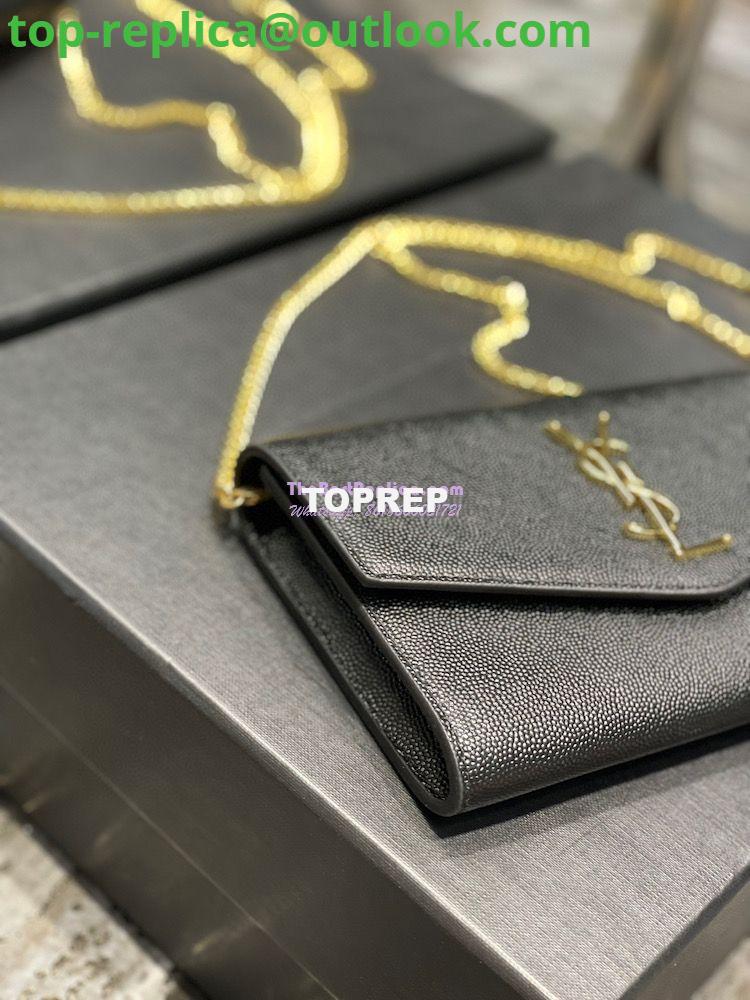 Replica YSL Saint Laurent Uptown Chain Wallet In Grain De Poudre Embossed Leather 6077881 Black 6 Replica YSL Saint Laurent Uptown Chain Wallet In Grain De Poudre Embossed Leather 6077881 Black 6