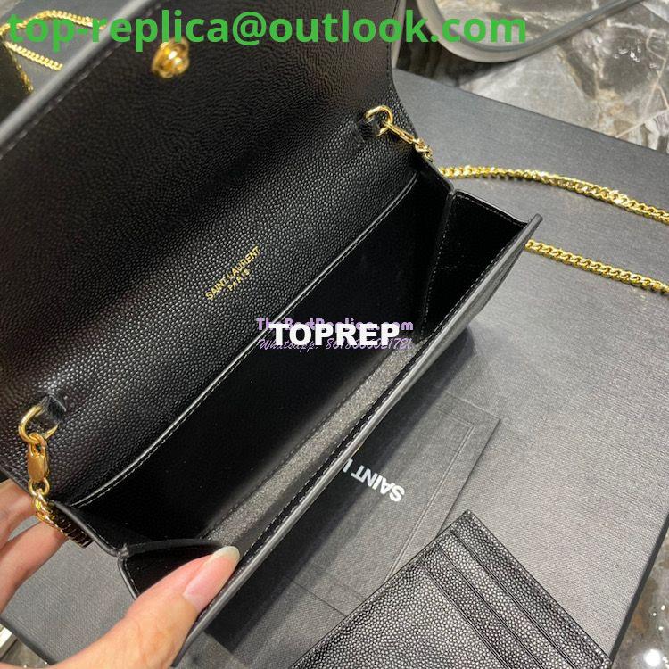 Replica YSL Saint Laurent Uptown Chain Wallet In Grain De Poudre Embossed Leather 6077881 Black 8 Replica YSL Saint Laurent Uptown Chain Wallet In Grain De Poudre Embossed Leather 6077881 Black 8