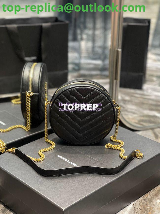 Replica YSL Yves Saint Laurent Vinyle Round Camera Bag In Chevron-quilted Grain De Poudre Embossed Leather 6104361 Black 6 Replica YSL Yves Saint Laurent Vinyle Round Camera Bag In Chevron-quilted Grain De Poudre Embossed Leather 6104361 Black 6