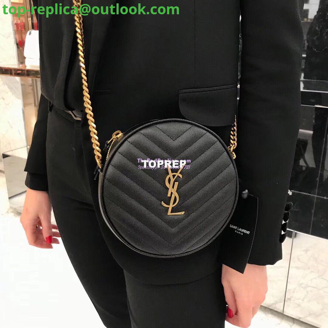 Replica YSL Yves Saint Laurent Vinyle Round Camera Bag In Chevron-quilted Grain De Poudre Embossed Leather 6104361 Black 9 Replica YSL Yves Saint Laurent Vinyle Round Camera Bag In Chevron-quilted Grain De Poudre Embossed Leather 6104361 Black 9