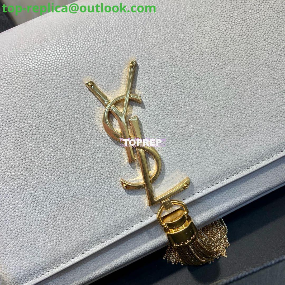 Replica YSL Saint Laurent Kate Bag With Tassel In Grain De Poudre Leather 354119 White 2 Replica YSL Saint Laurent Kate Bag With Tassel In Grain De Poudre Leather 354119 White 2