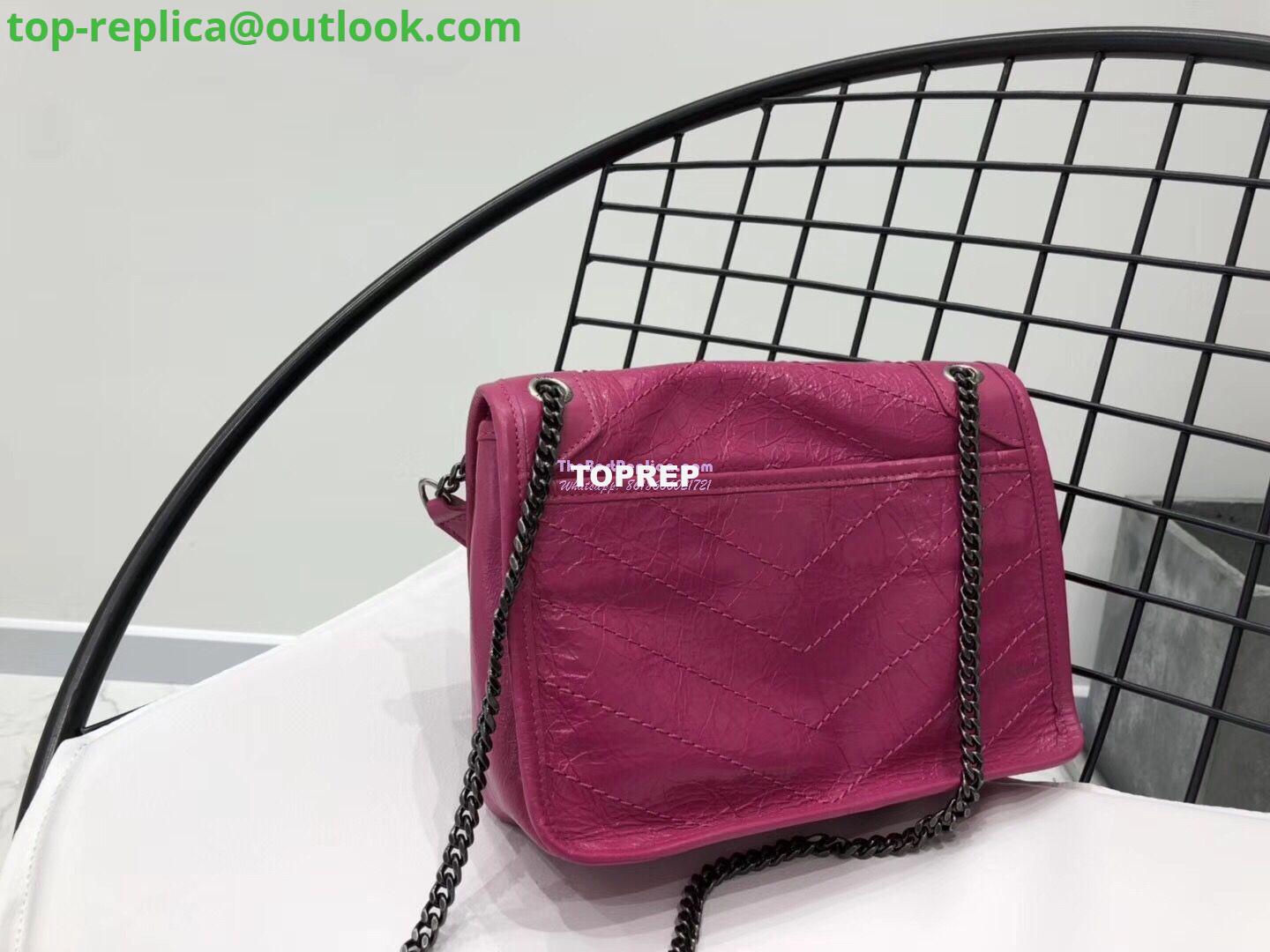 Replica YSL Saint Laurent Niki Baby In Crinkled Vintage Leather 533037 Rosy Pink 3 Replica YSL Saint Laurent Niki Baby In Crinkled Vintage Leather 533037 Rosy Pink 3