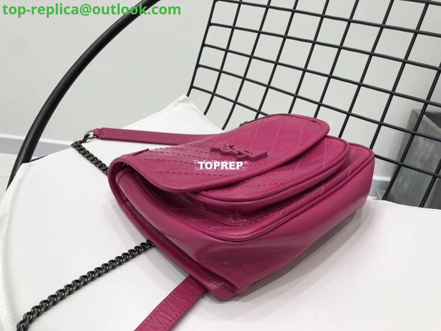 Replica YSL Saint Laurent Niki Baby In Crinkled Vintage Leather 533037 Rosy Pink 4 Replica YSL Saint Laurent Niki Baby In Crinkled Vintage Leather 533037 Rosy Pink 4