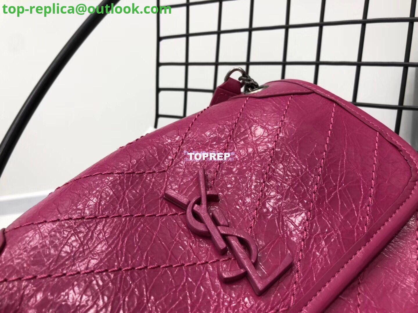 Replica YSL Saint Laurent Niki Baby In Crinkled Vintage Leather 533037 Rosy Pink 5 Replica YSL Saint Laurent Niki Baby In Crinkled Vintage Leather 533037 Rosy Pink 5